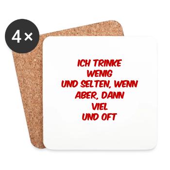 meine Trinkgewohnheiten - Untersetzer (4er-Set) - Weiß - Vorne