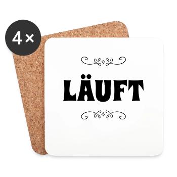 es läuft - Untersetzer (4er-Set) - Weiß - Vorne