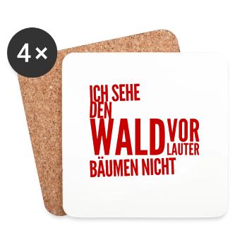 ich sehe nichts - Untersetzer (4er-Set) - Weiß - Vorne