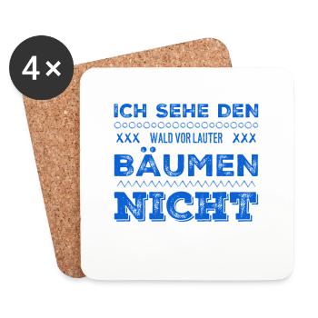 ich sehe schlecht - Untersetzer (4er-Set) - Weiß - Vorne