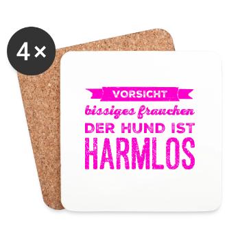 der Hund ist lieb - Untersetzer (4er-Set) - Weiß - Vorne