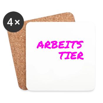 ich liebe meine Arbeit - Untersetzer (4er-Set) - Weiß - Vorne