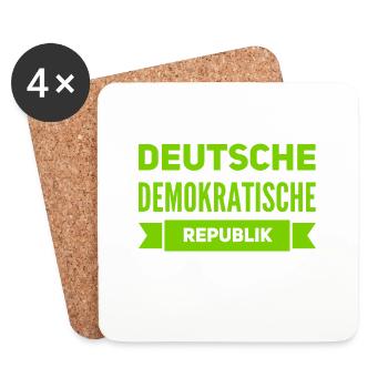 ich lebe im Osten - Untersetzer (4er-Set) - Weiß - Vorne