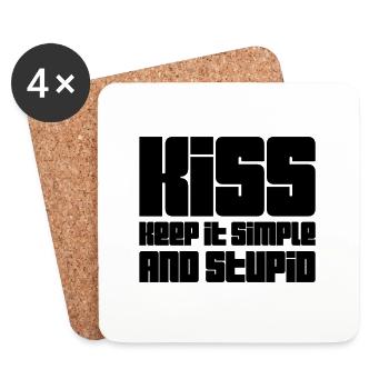 Simple is great - Coasters (set of 4) - white - Front