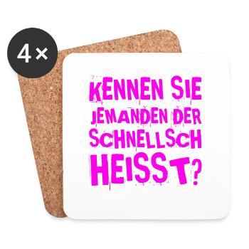 schnellsch heißen - Untersetzer (4er-Set) - Weiß - Vorne