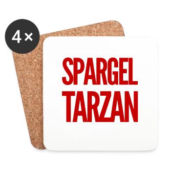 ich bin ein Spargeltarzan - Untersetzer (4er-Set) - Weiß - Vorne