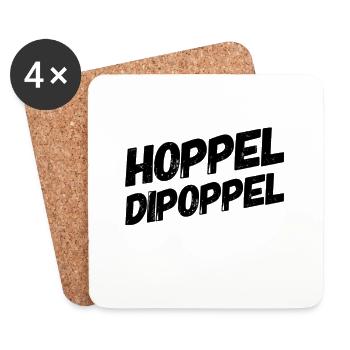 ich liebe hoppel dipoppel - Untersetzer (4er-Set) - Weiß - Vorne