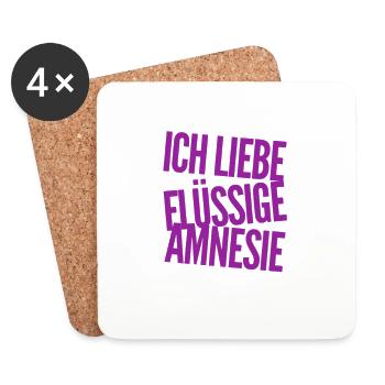 Amnesie geht immer - Untersetzer (4er-Set) - Weiß - Vorne