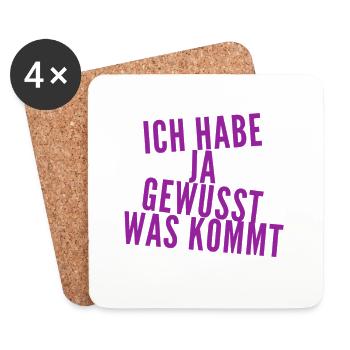 das kam nicht überraschend - Untersetzer (4er-Set) - Weiß - Vorne