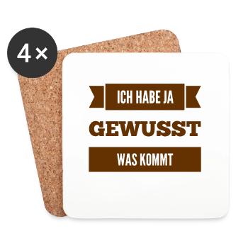 das ist keine Überraschung - Untersetzer (4er-Set) - Weiß - Vorne