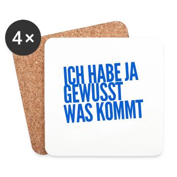 das war klar - Untersetzer (4er-Set) - Weiß - Vorne