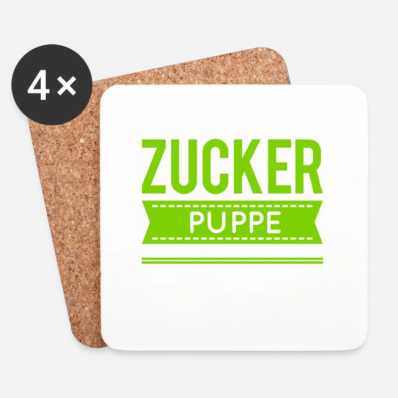ich bin ein Zuckerpuppe - Untersetzer (4er-Set) - Weiß