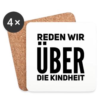 ein paar Gedanken zur Kindheit - Untersetzer (4er-Set) - Weiß - Vorne