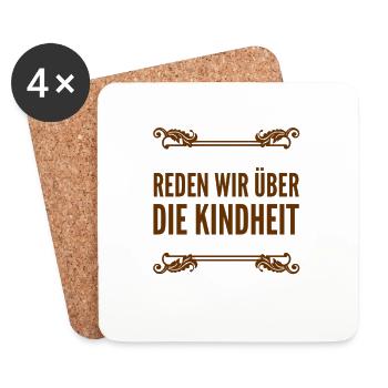 die Kindheit aufarbeiten - Untersetzer (4er-Set) - Weiß - Vorne