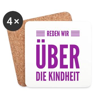 ein paar Worte zur Kindheit - Untersetzer (4er-Set) - Weiß - Vorne