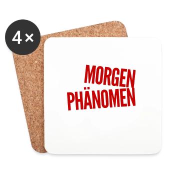 ich stehe früh auf - Untersetzer (4er-Set) - Weiß - Vorne