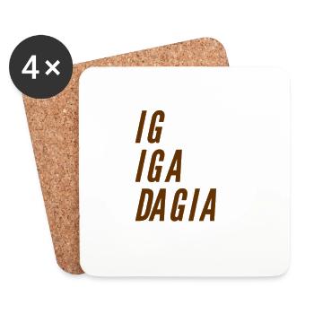 ich gehe - Untersetzer (4er-Set) - Weiß - Vorne