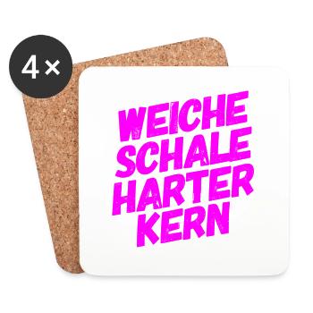 weiche Schale - Untersetzer (4er-Set) - Weiß - Vorne