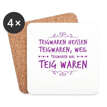 neues über Teigwaren - Untersetzer (4er-Set) - Weiß - Vorne