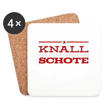 voll die Knallschote - Untersetzer (4er-Set) - Weiß - Vorne