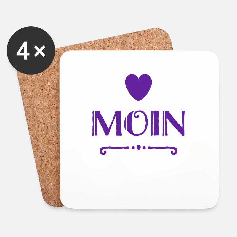Moin Moin - Untersetzer (4er-Set) - Weiß