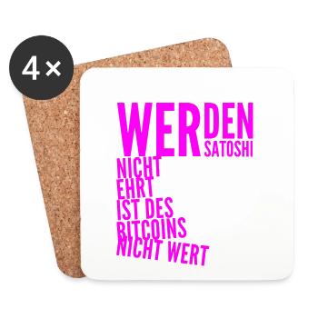 ich bin es wert - Untersetzer (4er-Set) - Weiß - Vorne