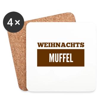 keinen Bock auf Weihnachten - Untersetzer (4er-Set) - Weiß - Vorne