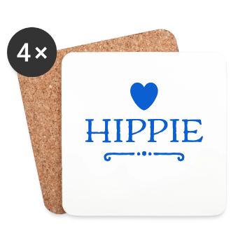 so sieht ein Hippie aus - Untersetzer (4er-Set) - Weiß - Vorne