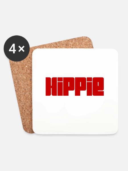 ich mag Hippies - Untersetzer (4er-Set) - Weiß