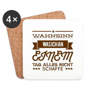ich schaffe nicht viel - Untersetzer (4er-Set) - Weiß - Vorne