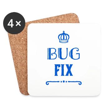 Bugfix geht immer - Untersetzer (4er-Set) - Weiß - Vorne