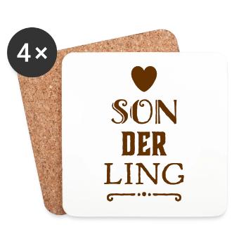 Je suis un excentrique - Dessous de verre (lot de 4) - blanc - Devant