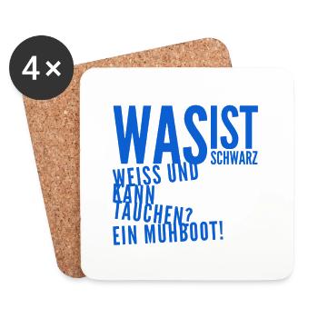 ein Muhboot - Untersetzer (4er-Set) - Weiß - Vorne