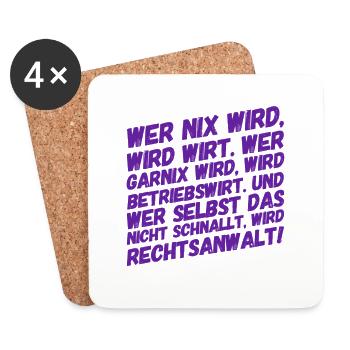 Are you a business economist? - Coasters (set of 4) - white - Front