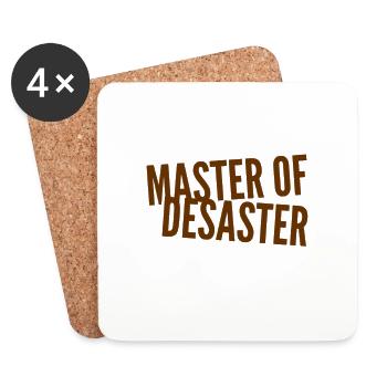 ich bin der Master of Desaster - Untersetzer (4er-Set) - Weiß - Vorne