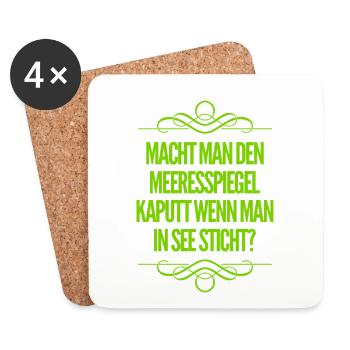 kaputter Meeresspiegel - Untersetzer (4er-Set) - Weiß - Vorne