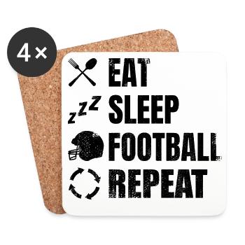 Football Players Schedule - Coasters (set of 4) - white - Front