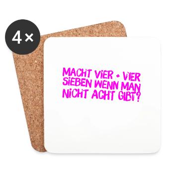 Vier plus Vier - Untersetzer (4er-Set) - Weiß - Vorne