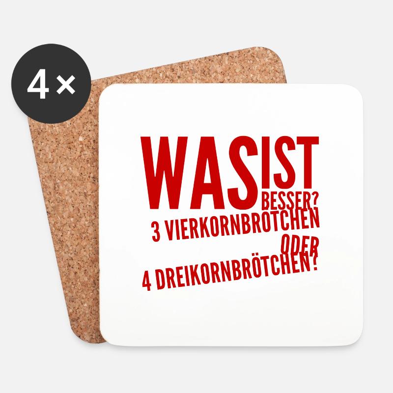 wer die Wahl hat, hat die Qual - Untersetzer (4er-Set) - Weiß