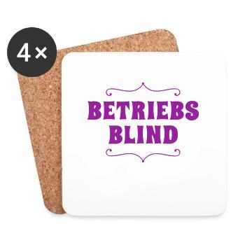betriebsblind geht immer - Untersetzer (4er-Set) - Weiß - Vorne