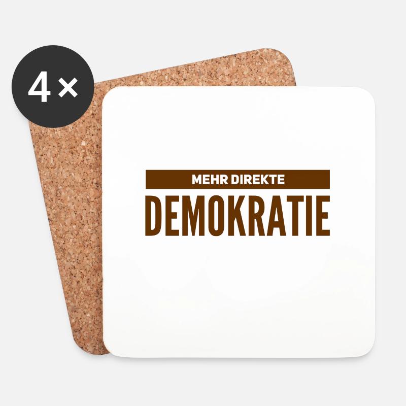 direkte Demokratie - Untersetzer (4er-Set) - Weiß