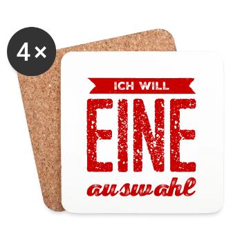 ich will wählen dürfen - Untersetzer (4er-Set) - Weiß - Vorne