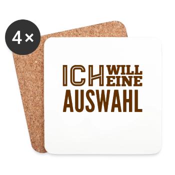 ich will wählen dürfen - Untersetzer (4er-Set) - Weiß - Vorne