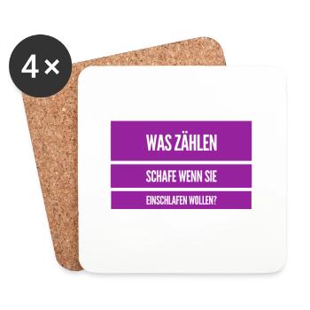 Probleme beim einschlafen - Untersetzer (4er-Set) - Weiß - Vorne