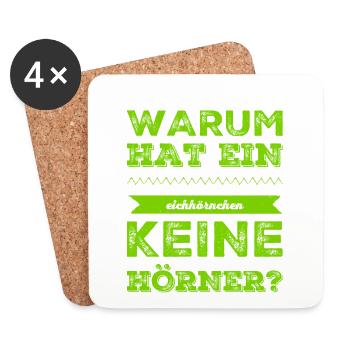 Eichhörnchen - Untersetzer (4er-Set) - Weiß - Vorne