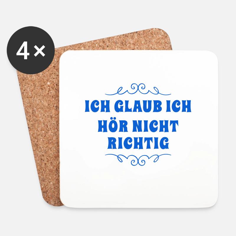 ohne mich - Untersetzer (4er-Set) - Weiß