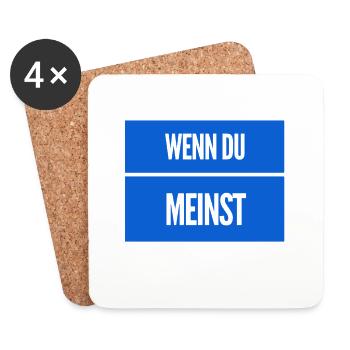 das ist mir egal - Untersetzer (4er-Set) - Weiß - Vorne