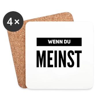 ist mir egal - Untersetzer (4er-Set) - Weiß - Vorne