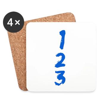 First, second and third - Coasters (set of 4) - white - Front