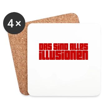 This is all fake news - Coasters (set of 4) - white - Front